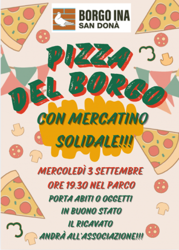 Pizza e... mercatino solidale!